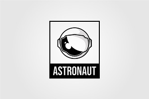 Vintage Astronaut Helmet Space Logo