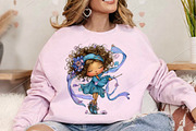 Whimsical Spring Girl Clipart, a Seasonal Illustration by Canvas Craft (Thumbnail 4 of 7)