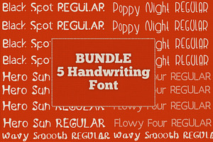 Bundle 5 Font Handwriting