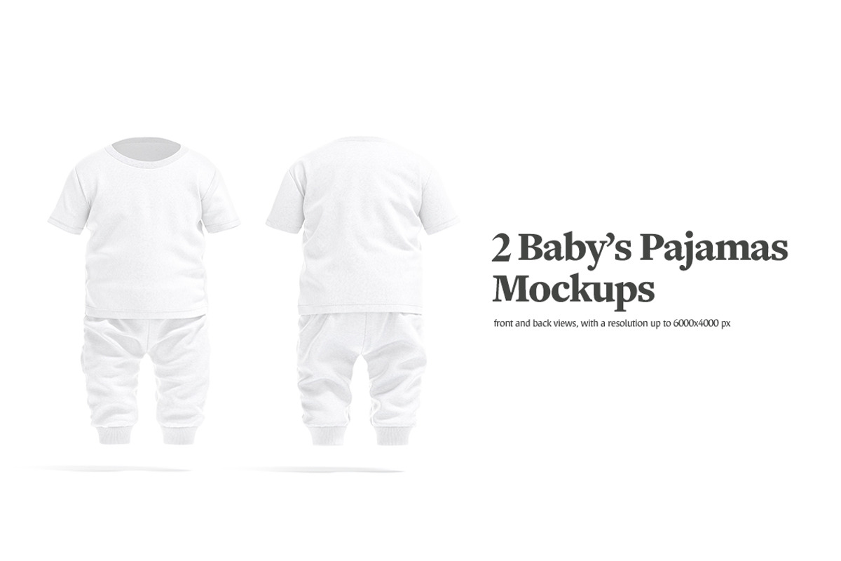 Baby Pajamas Mockups, an Apparel Mockup by rebrandy (Photo 2 of 10)