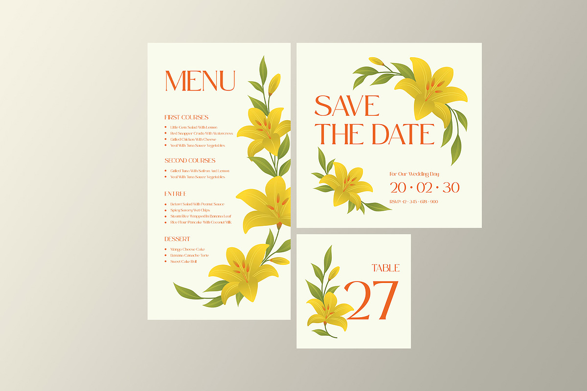 Yellow Floral Wedding Suite preview 4