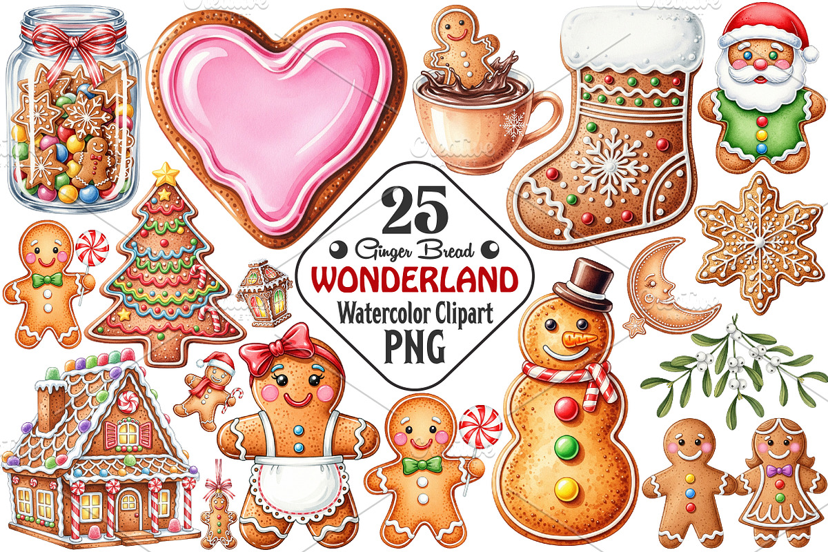 Gingerbread Wonderland Sweet Holiday, an Illustration by RobertsArt (Photo 1 of 7)