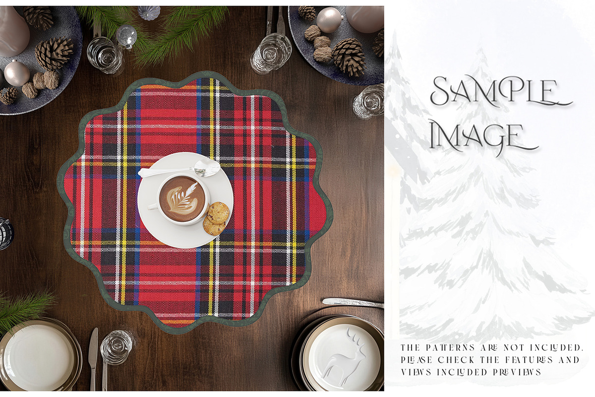 Christmas Placemats Various Types, a Product Mockup by mock-ups (Photo 10 of 25)