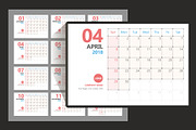 Calendar 2018 Planner Design, a Stationery Template by WORAKAMON Design Studio (Thumbnail 3 of 6)