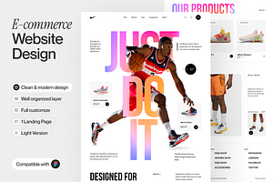 Nike E-commerce Landing Page, a Websites & App Template by sajon.co