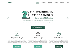 MiNML - Clean & Minimal PSD Template