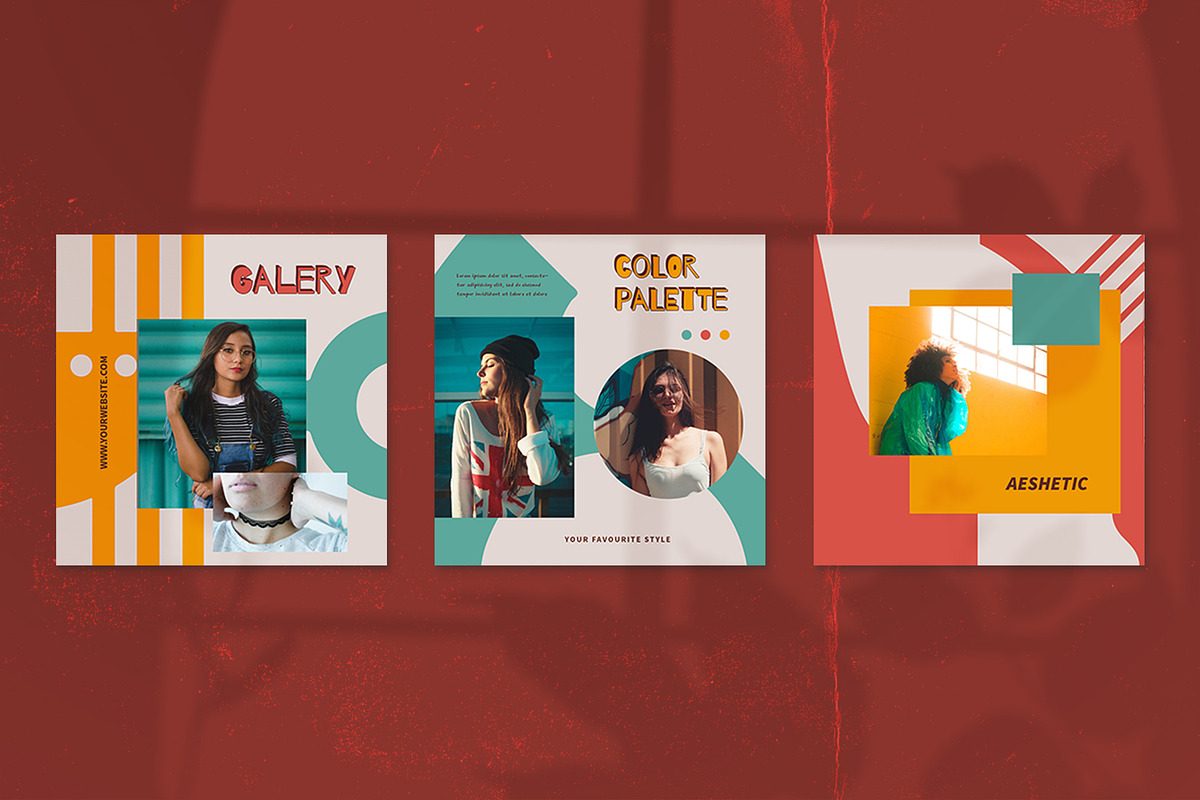 Geomei 90' Instagram Templates, a Social Media Template by Azruca (Photo 7 of 9)