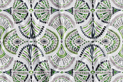 Lime Mandala Feather Damask on Black, a Pattern Graphic by SirenaArt (Thumbnail 4 of 10)