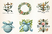 Old Vintage Easter Sublimation Clipa, an Illustration by DreamArtGraphic (Thumbnail 2 of 4)