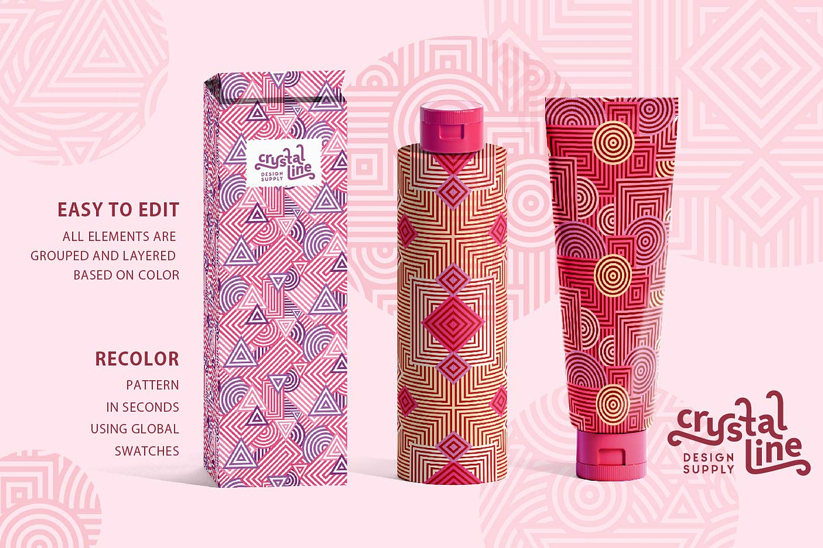 Retro Geo 03, a Pattern Graphic by Crystal Line (Photo 3 of 7)