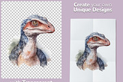 Dinosaurs SVG & PNG Clipart Bundle, an Animal Illustration by Digital Dreamscaping (Thumbnail 7 of 8)