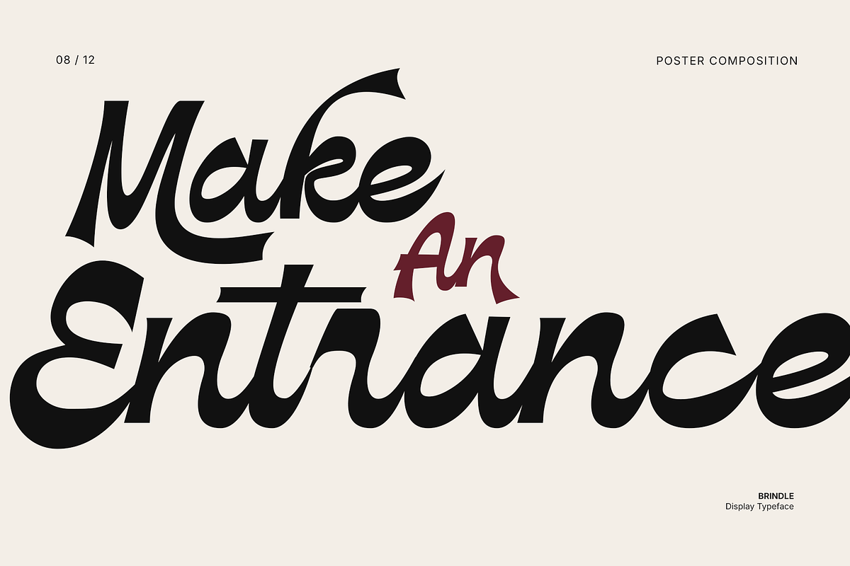 Brindle — Bold Script Display Font, a Handwritten Font by Hasbi Creative (Photo 8 of 12)