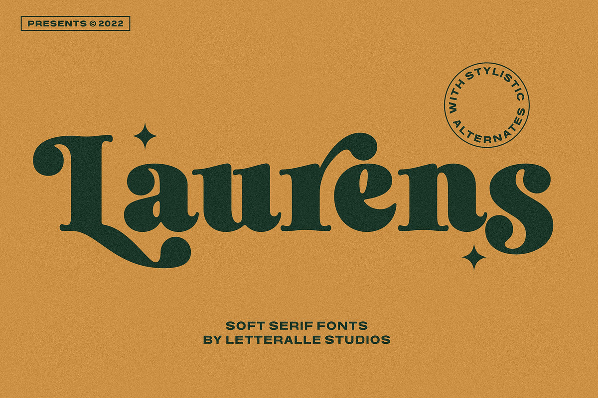 Laurens Soft Serif Display Font, a Serif Font by Letteralle Studios (Photo 1 of 10)