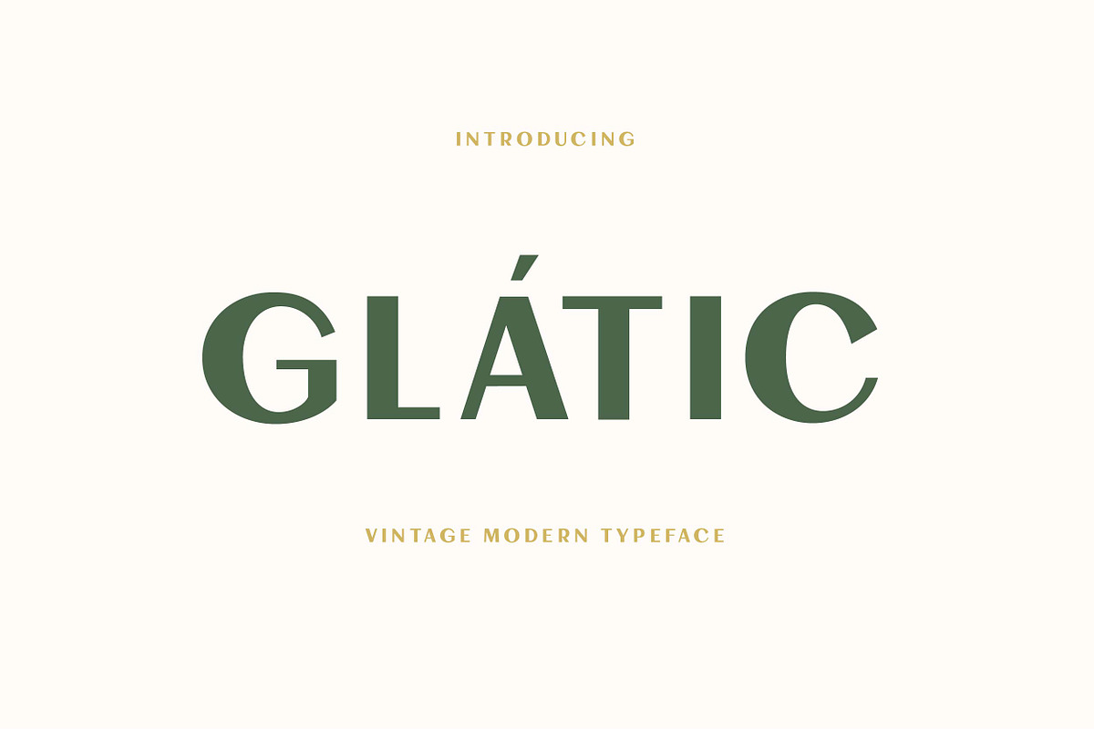 Glatic - Vintage Modern Typeface, a Sans Serif Font by Yukita Creative (Photo 1 of 12)