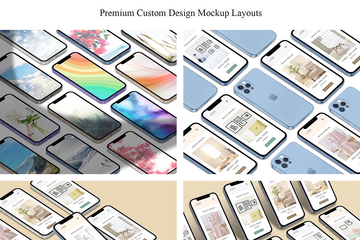 ALL 3D iPHONE MOCK-UP BUNDLE VOL-6, an iPhone Mockup by Graphicsworld125 (Photo 5 of 21)