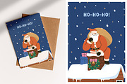 Merry Christmas cards with Santa set, a Decorative Illustration by Good Studio (Thumbnail 2 of 4)