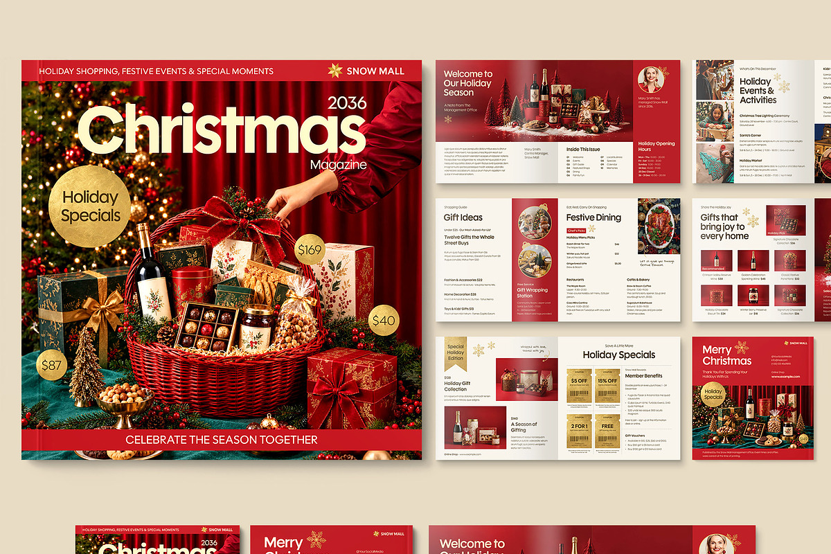 Christmas Magazine Template, a Magazine Template by BrandPacks (Photo 4 of 4)