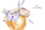 Watercolor Honey Clipart. Bee., a Food Illustration by NKTKNS (Thumbnail 7 of 8)