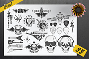 24 in1 Rock and Roll design elements, an Illustration by Hadanello88 (Thumbnail 1 of 5)