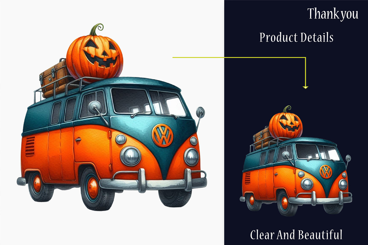 Groovy 70s Halloween Clipart, a Graphic by designcity5 (Photo 4 of 5)
