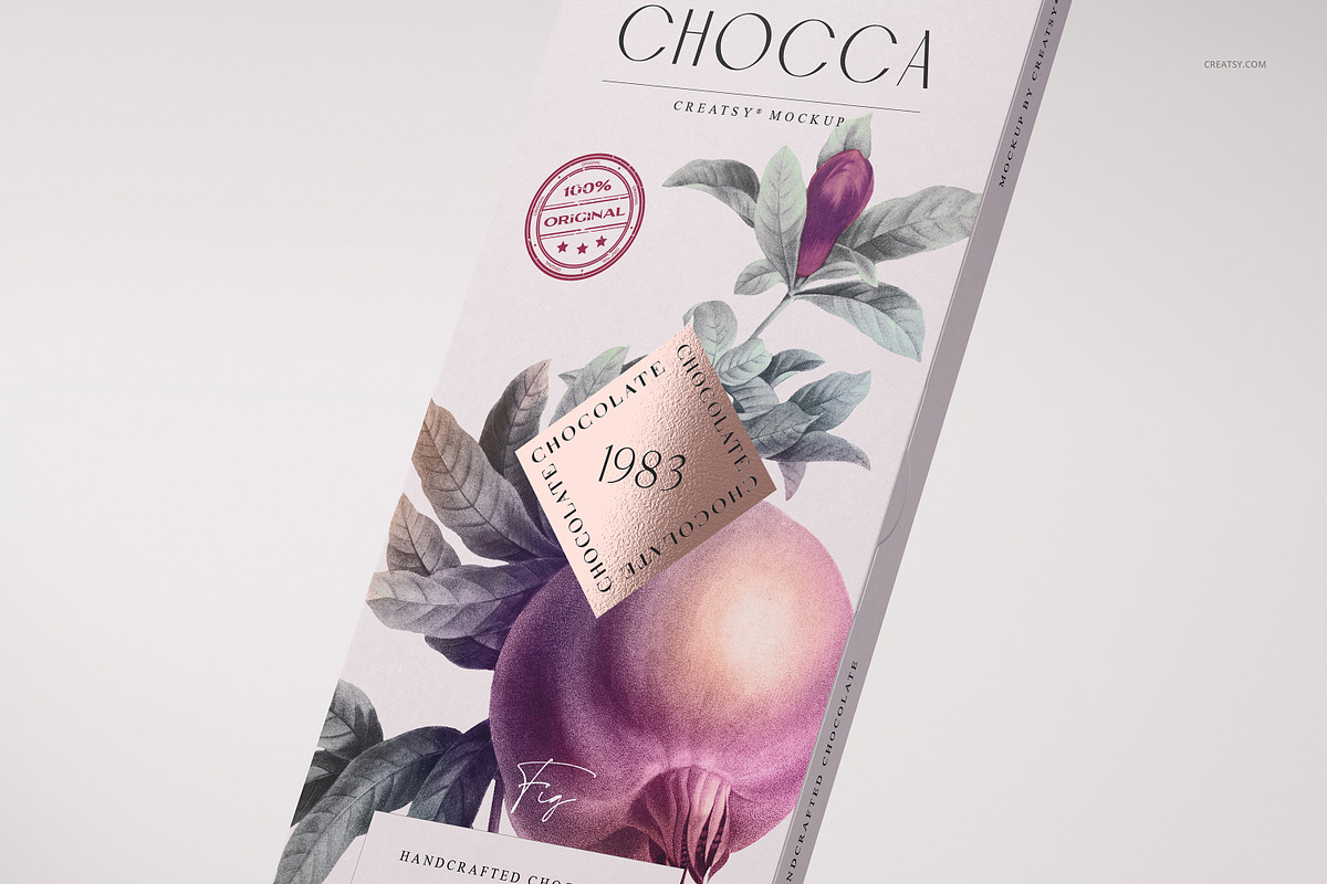 Chocolate Bar Packaging Mockup v.2, a Packaging Mockup by creatsy5 (Photo 6 of 13)