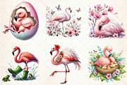 Spring Flamingo Sublimation Clipart, a Seasonal Illustration by Rose Art (Thumbnail 2 of 4)