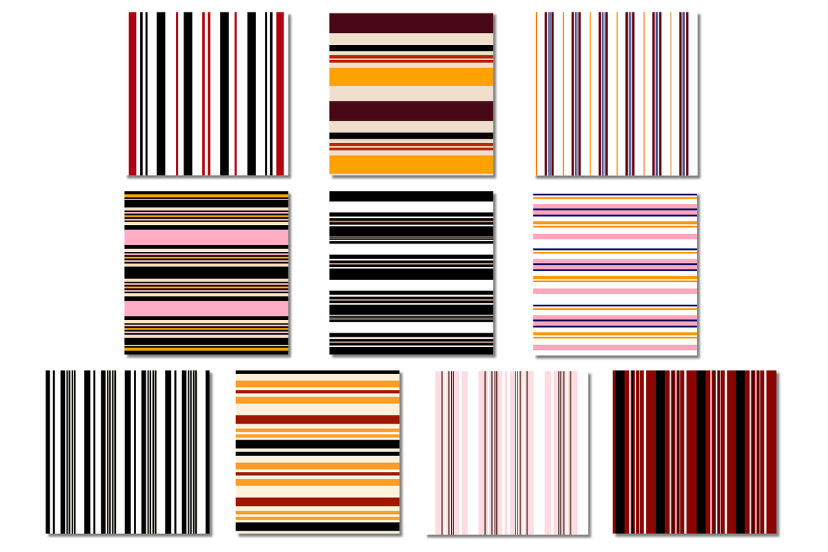 Stripe Seamless Patterns, a Pattern Graphic by wind mill (Photo 3 of 3)