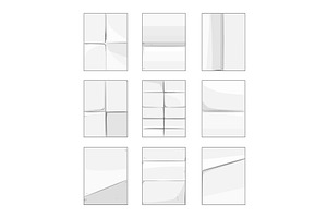 White paper sheets collection with, an Illustration by pikepicture