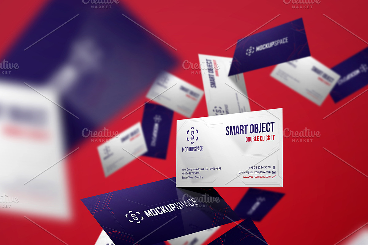 Business Cards - 5 Elegant Mockups, a Print Template by MockupSpace (Photo 3 of 13)