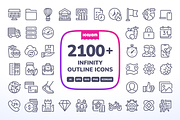 2100+ Infinity Outline icons, an Outline Icon by Icojam store (Thumbnail 1 of 12)
