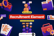 3D Recruitment Icon, an Object 3D Model by SLAB! Design (Thumbnail 1 of 4)