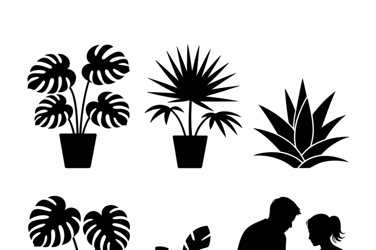 silhouette couple gardening together, an Illustration by Amazin_art (Photo 9 of 11)