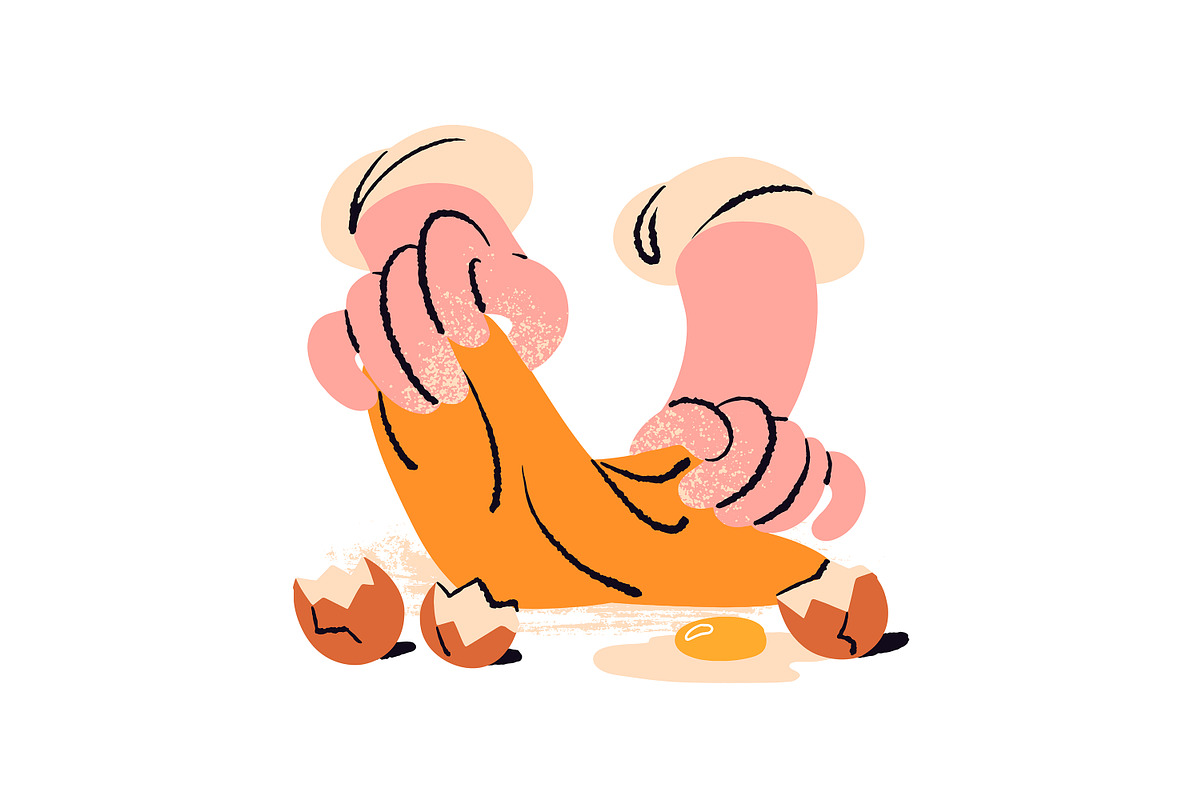 Pizza making, recipe steps set, a Food Illustration by PaperTrident (Photo 3 of 8)