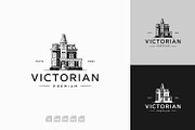 Victorian House Vintage Logo, a Branding & Logo Template by tkzgraphic (Thumbnail 1 of 2)