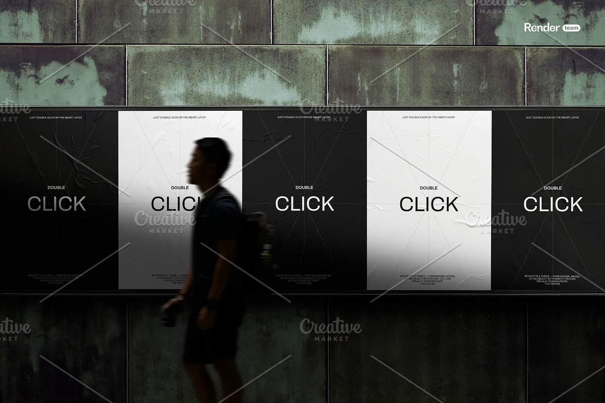 Advertising Posters Mockup Set, a Mockup by Renderteam (Photo 4 of 17)