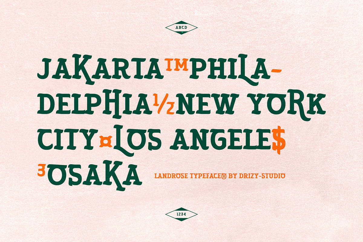 Landrose – Caligraphic Display Serif, a Serif Font by Drizy (Photo 2 of 10)