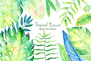 Watercolor Large Tropical Leaf, an Illustration by Corner Croft (Thumbnail 1 of 4)
