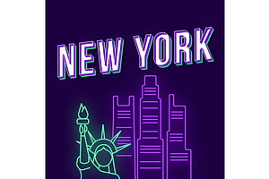 New York Vintage 3d Vector Lettering