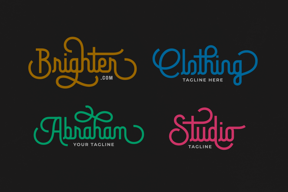 Brotherline - Logotype Font, a Script Font by Hendra Pratama (Photo 10 of 19)