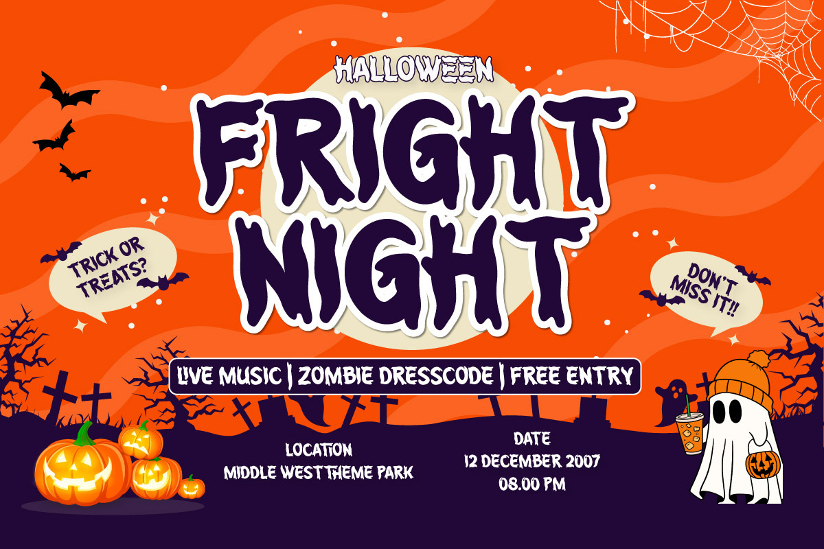 Thumbal Jawi Halloween Display Font, a Handwritten Font by twinstd (Photo 5 of 9)