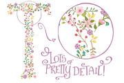 Garden Party Floral Alphabet Vectors, an Illustration by Amanda Ilkov (Thumbnail 4 of 5)