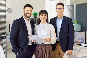 Portrait of Three Office Colleagues