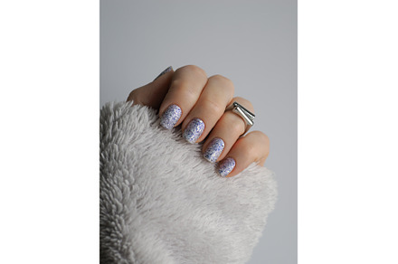 Stylish Nails with Glitter Polish