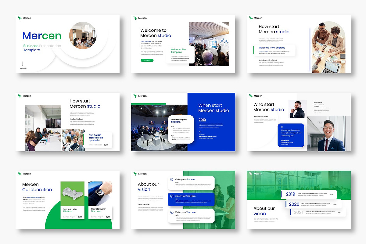 Mercen – Business PowerPoint, a Presentation Template by Dens Creative Studio (Photo 2 of 6)