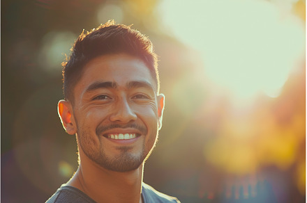 Portrait of young man smiling, a Person Photo by Lermont51