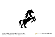 Horse Minimalist Silhouette Logo, a Branding & Logo Template by Vectorium Studio (Thumbnail 1 of 3)