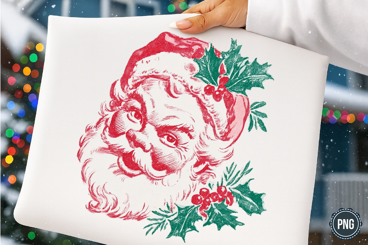 Christmas Line Art Png- Santa PNG, an Illustration by SinaCreation (Photo 1 of 7)