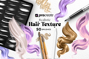 Procreate Hair Brushes, a Brush Add-On by LaurenceVArtiste (Thumbnail 1 of 7)