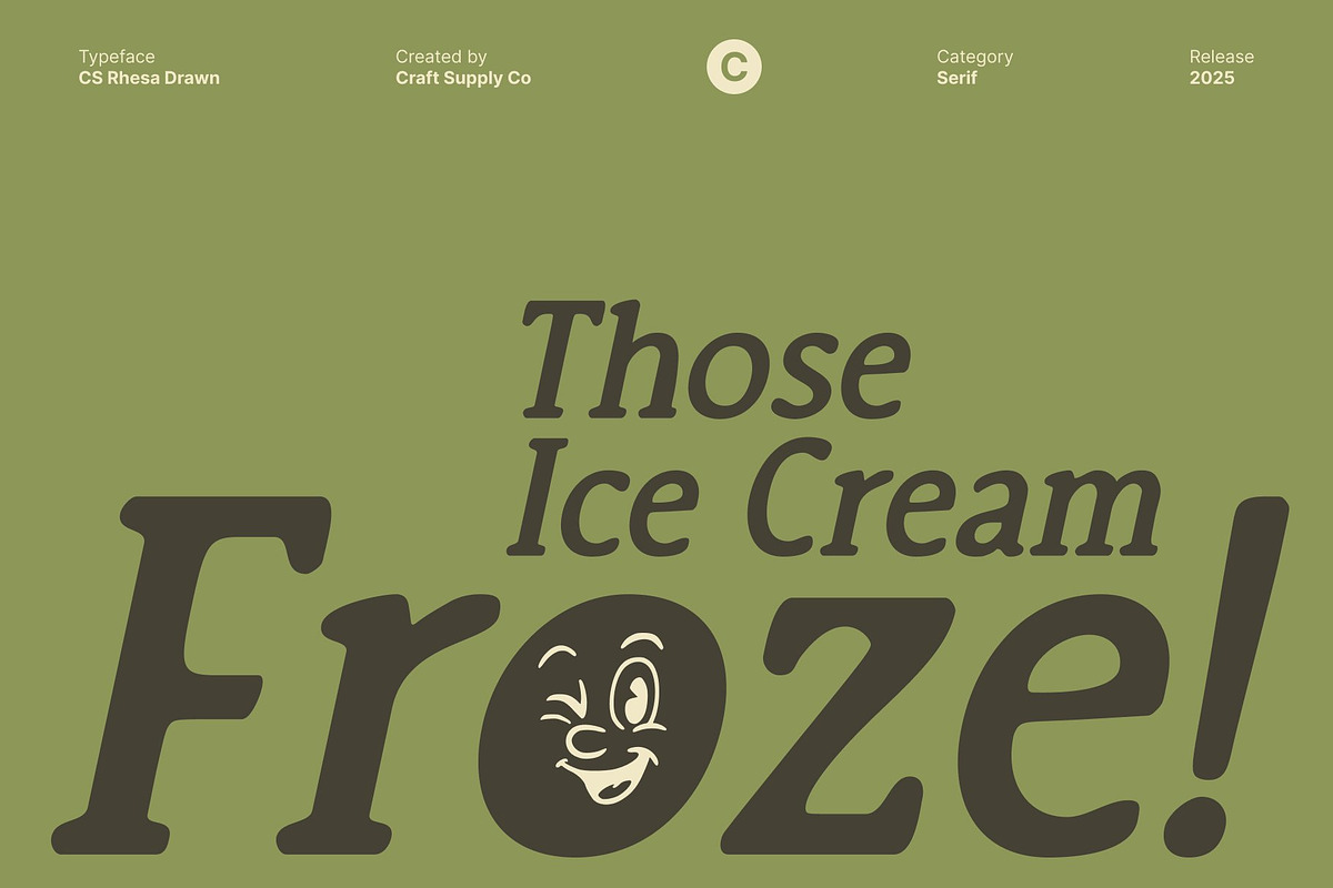 CS Rhesa Drawn, a Serif Font by Craft Supply Co. (Photo 2 of 8)