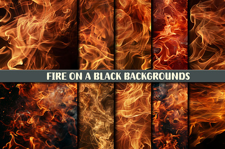 Fire on a Black background, a Background Photo by protabsorkar11